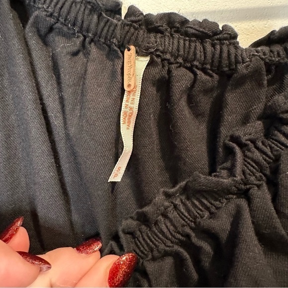 Free People Fleur Du Jour Enchanted Garden Black Off-Shoulder Mini Dress Small - Picture 6 of 10